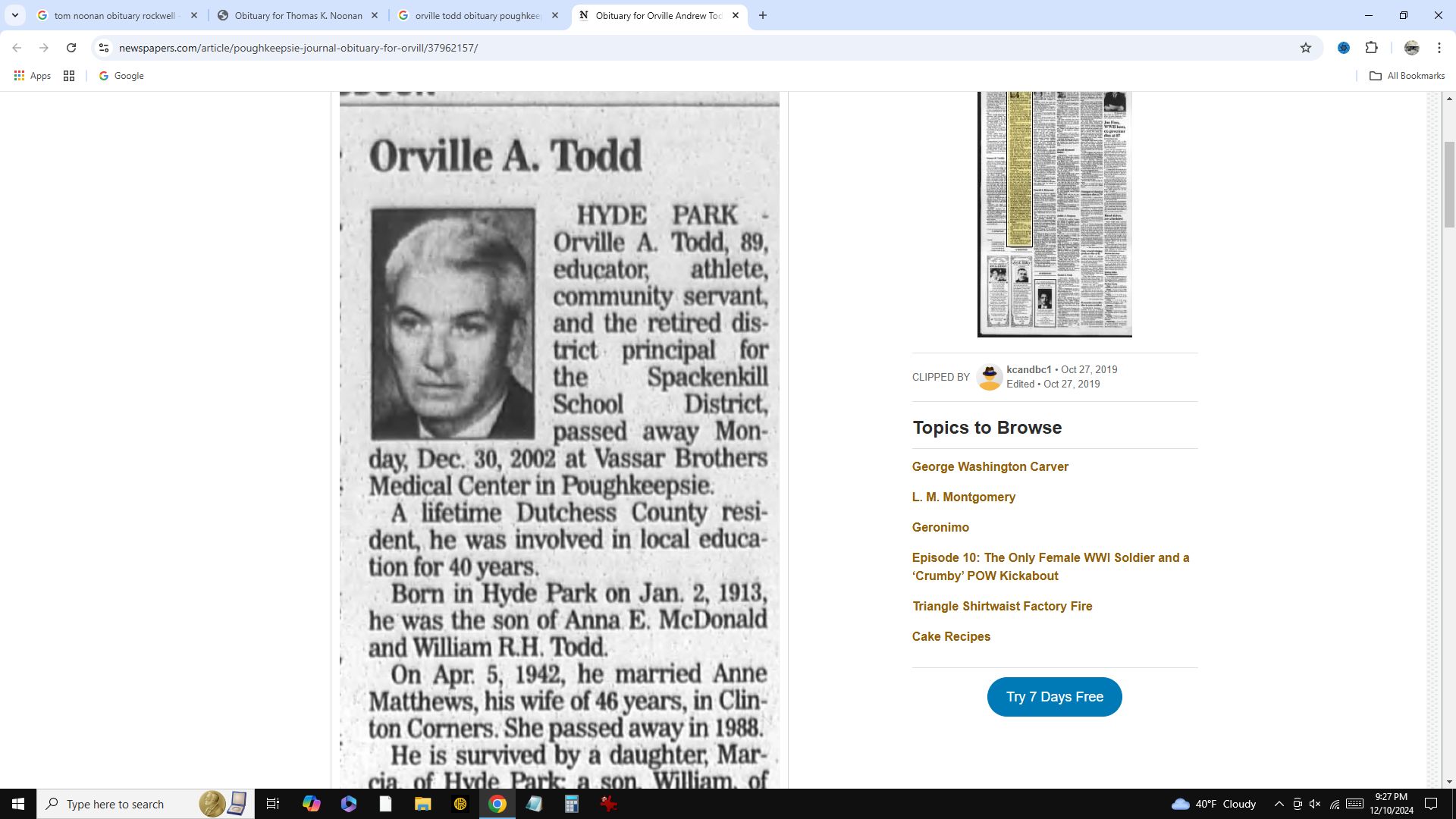 Norman president of spackenkill school board named after orville Todd Orville Todd.jpg