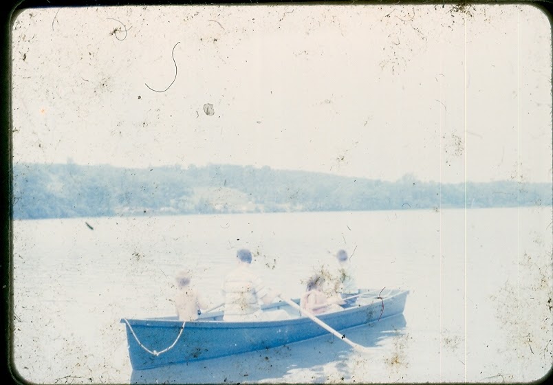 rowboat Norman D Carter Sr.  Norman d. Carter Jr. Geoffrey Carter, Christie Carter Mt. Tom circa 1957.jpg
